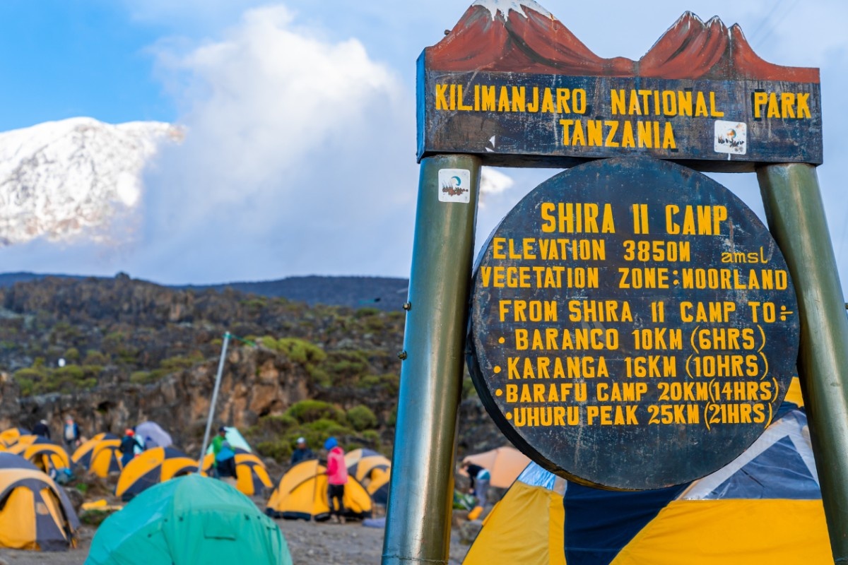 A camp on Mount Kilimanjaro