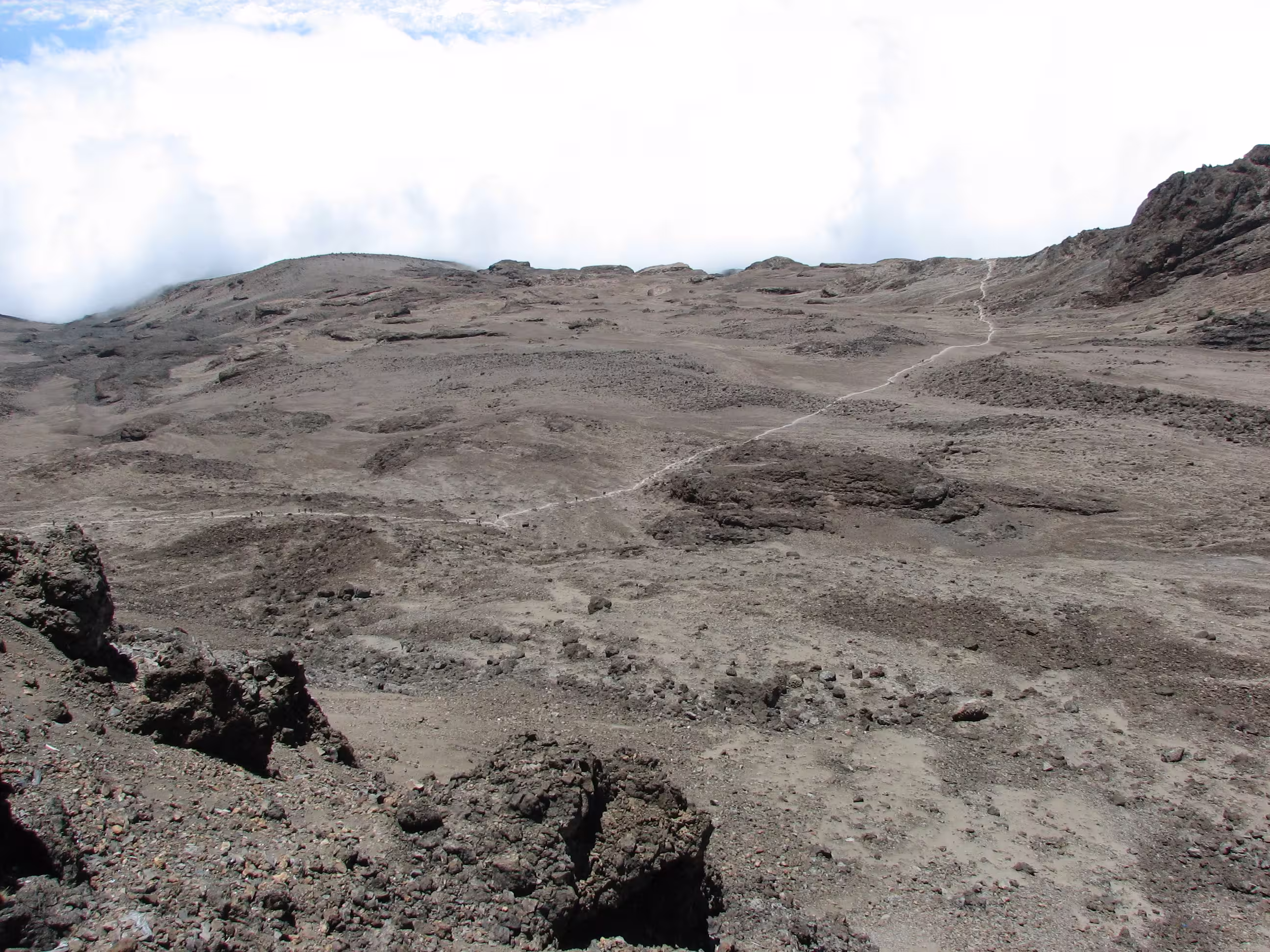 Bare, rocky alpine desert near Barafu Camp